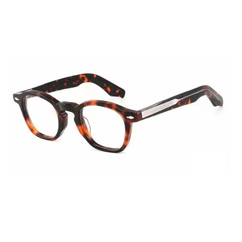 Gatenac Unisex Full Rim Square Acetate Eyeglasses Gxyj1201 Full Rim Gatenac Tortoiseshell