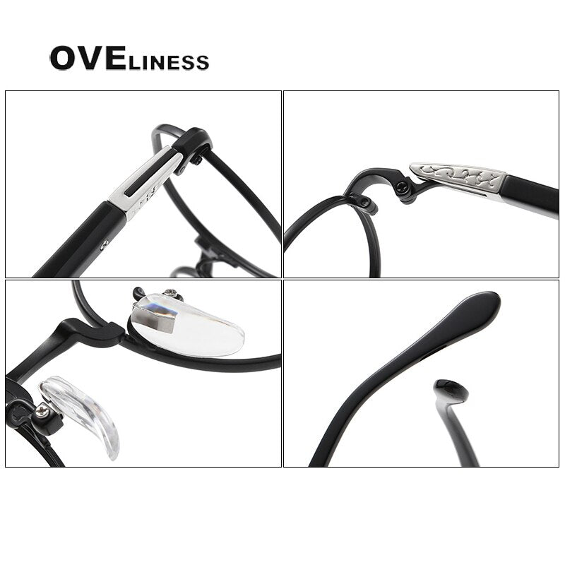 Oveliness Unisex Full Rim Square Acetate Titanium Eyeglasses Ks140 Full Rim Oveliness