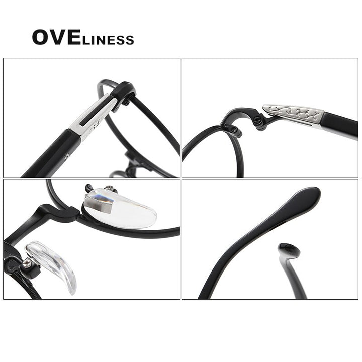 Oveliness Unisex Full Rim Square Acetate Titanium Eyeglasses Ks140 Full Rim Oveliness