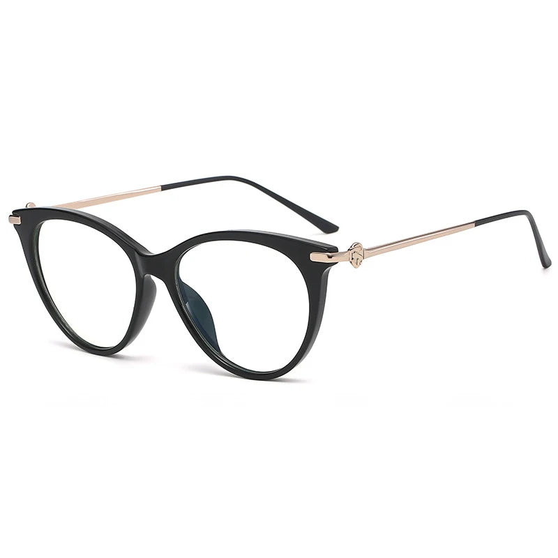 Bclear Women's Full Rim Cat Eye Acetate Alloy Eyeglasses Wd810 Full Rim Bclear