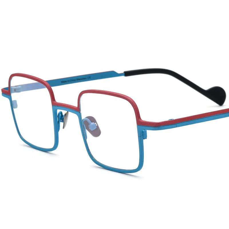 Nobler Unisex Full Rim Square Titanium Eyeglasses 185746 Full Rim Nobler