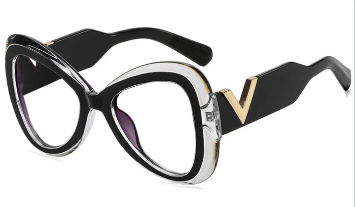 CCspace Women's Full Rim Butterfly Tr 90 Alloy Reading Glasses 802579