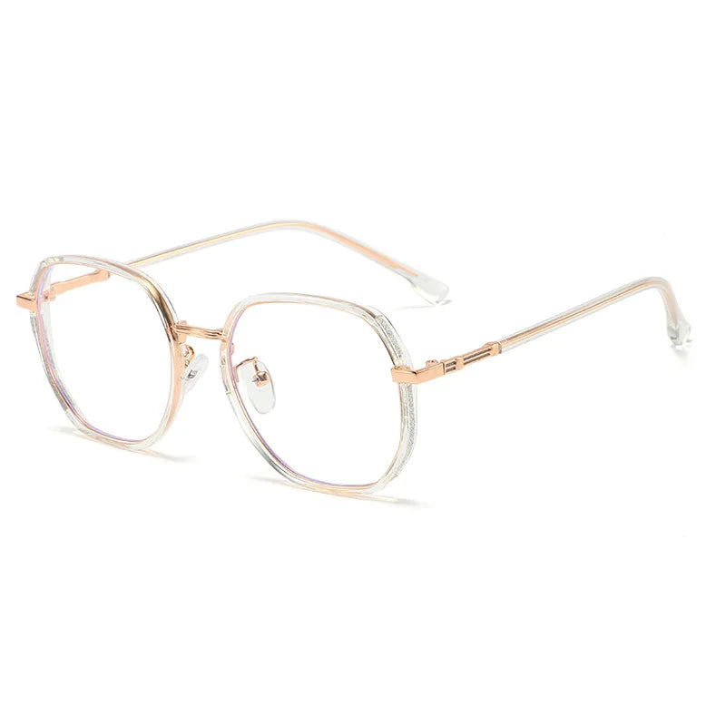 Zirosat Women's Full Rim Polygon Oval Tr 90 Titanium Eyeglasses 8880