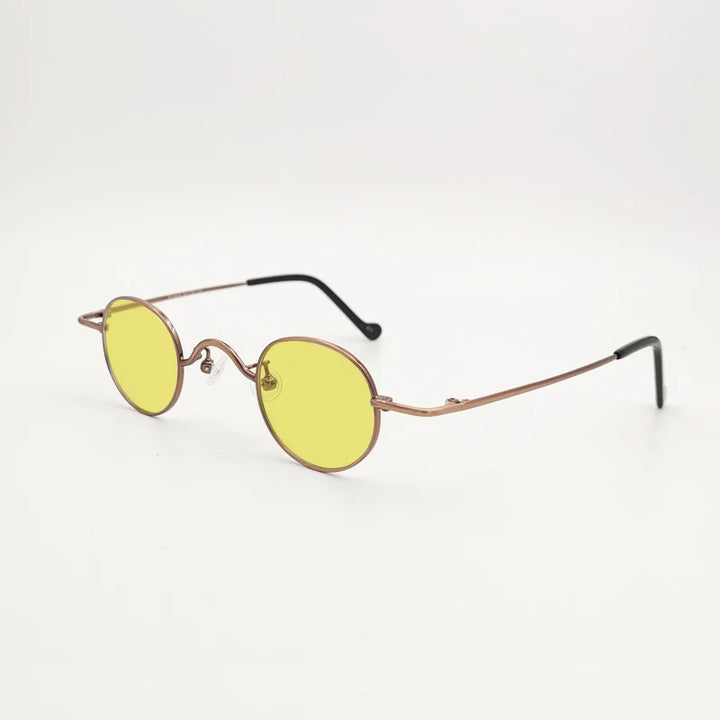 Yujo Unisex Full Rim Small Round Titanium Polarized Sunglasses 3629s Sunglasses Yujo