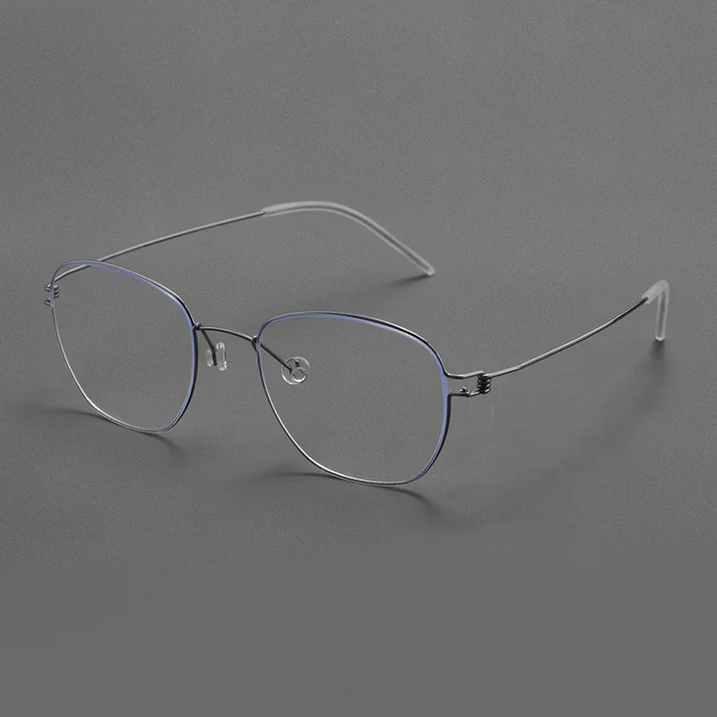 Momoja Women's Full Rim Polygon Screwless Titanium Eyeglasses 70166