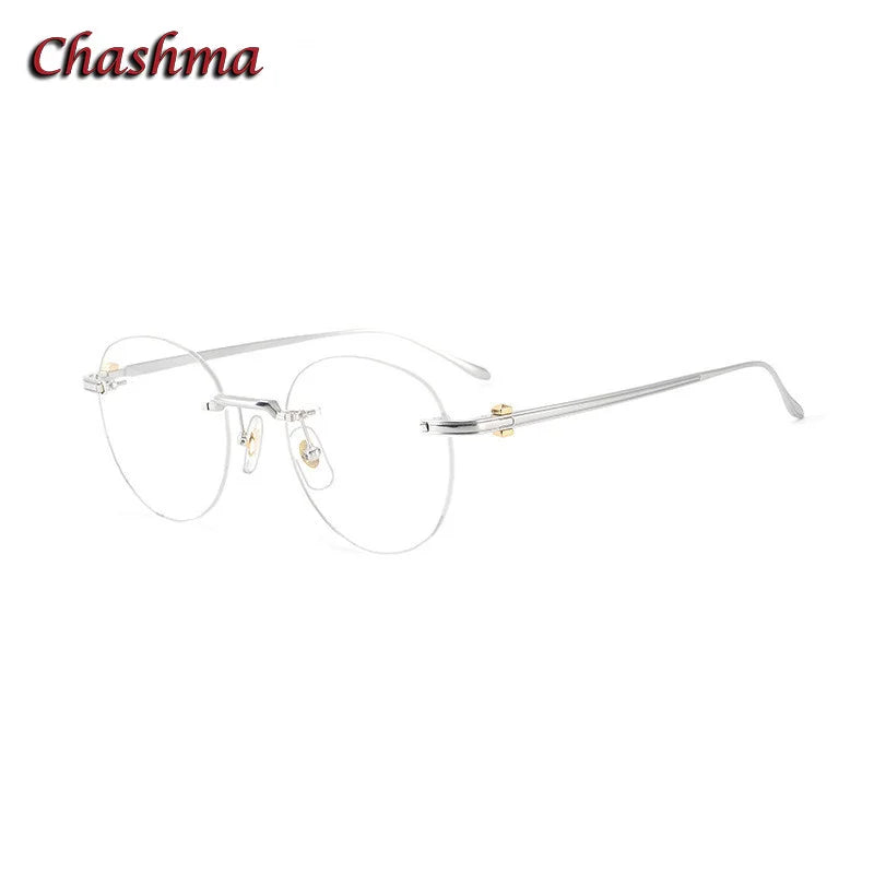 Chashma Ochki Women's Rimless Round Titanium Eyeglasses 310293