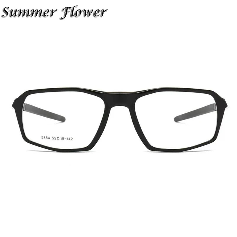 Summer Flower Men's Full Rim Square Tr 90 Aluminum Sport Eyeglasses 85854 Full Rim Summer Flower
