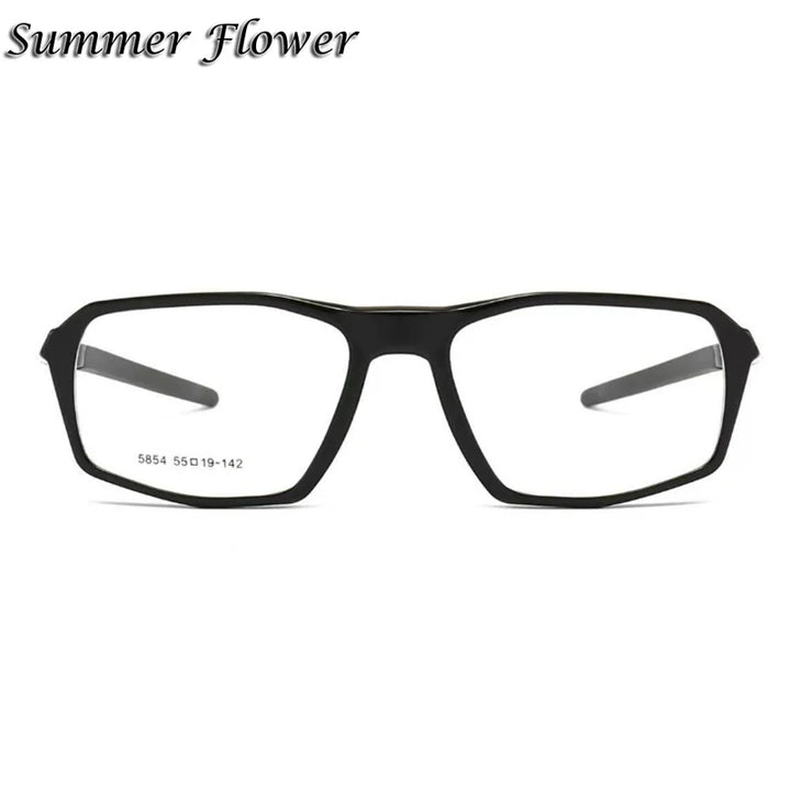 Summer Flower Men's Full Rim Square Tr 90 Aluminum Sport Eyeglasses 85854 Full Rim Summer Flower