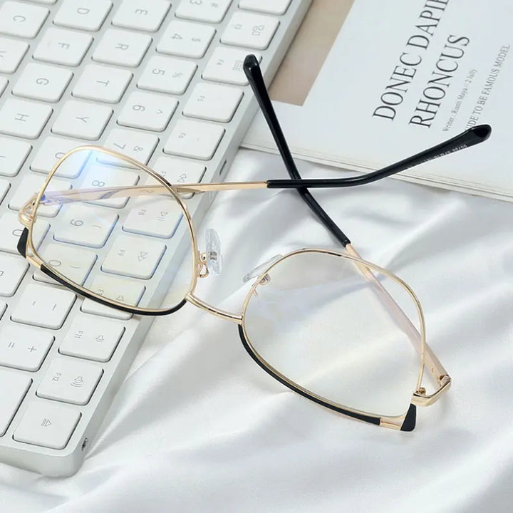 Handoer Women's Full Rim Oval Cat Eye Tr 90 Alloy Eyeglasses 95796