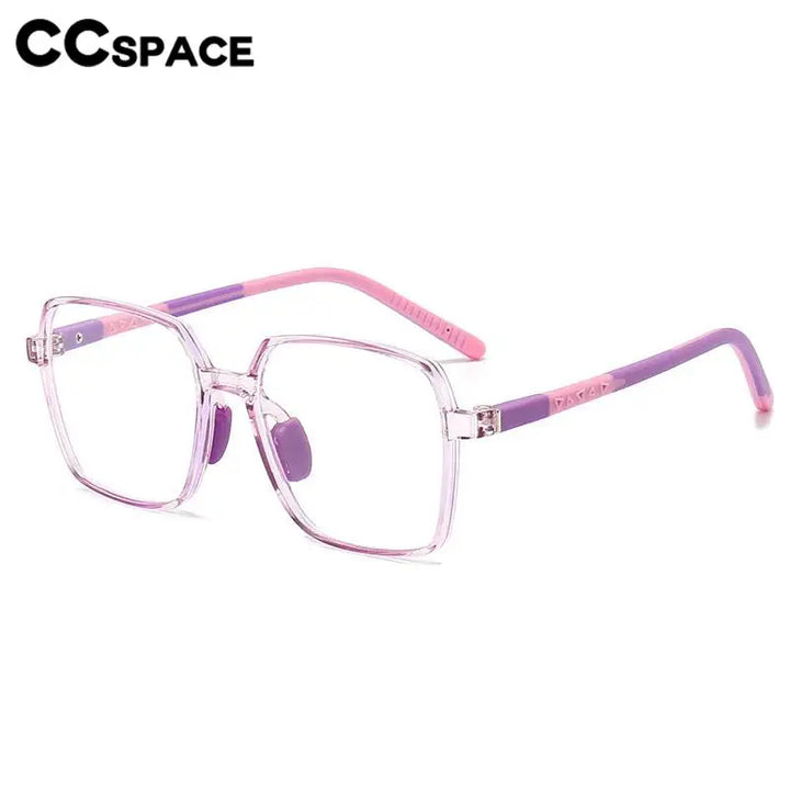 CCspace Unisex Children's Full Rim Square Tr 90 Titanium Eyeglasses 57511 Full Rim CCSpace