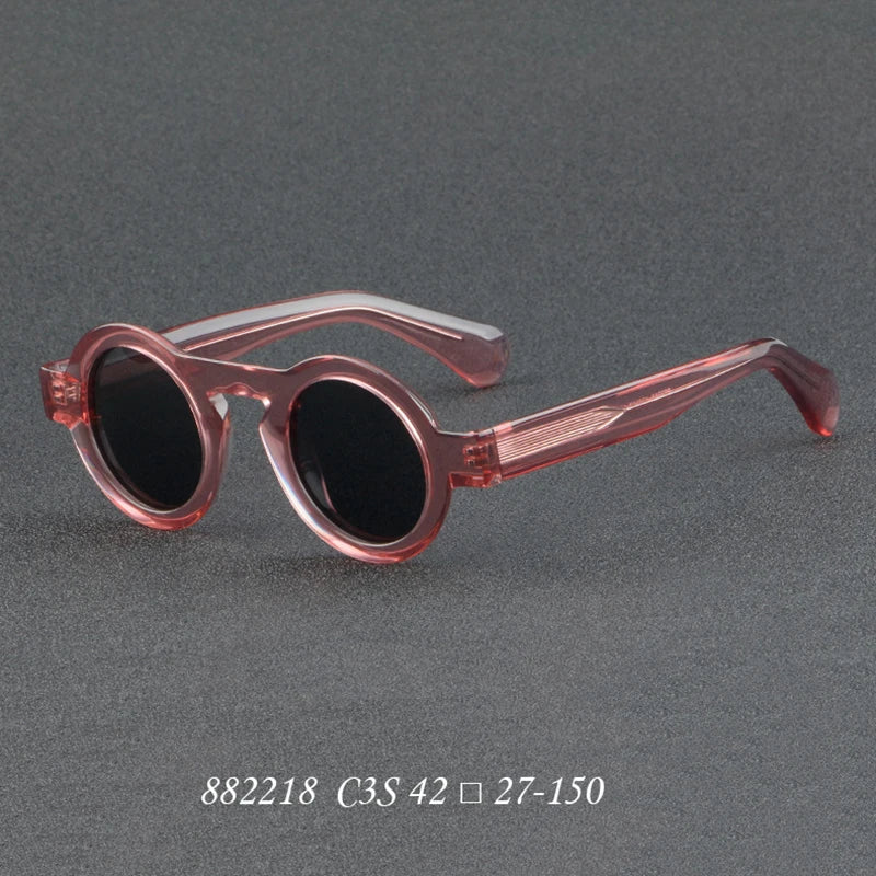 Nobler Unisex Full Rim Round Thick Acetate Polarized Sunglasses 8822 Sunglasses Nobler C3