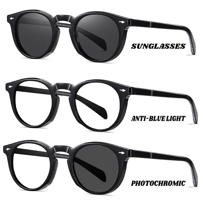 Vicky Unisex Full Rim Round Acetate Myopic Reading Glasses Polarized 31102 Reading Glasses Vicky