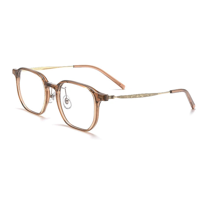 Xbora Unisex Full Rim Polygonal Tr 90 Titanium Eyeglasses 16110