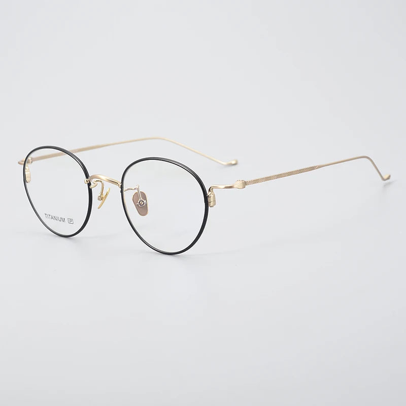 Muzz Unisex Full Rim Oval Round Titanium Eyeglasses 69213