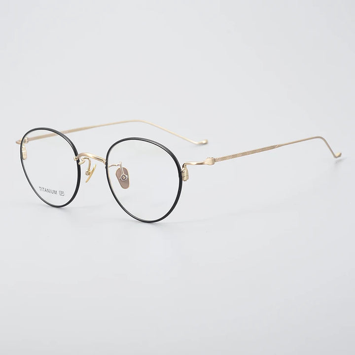 Muzz Unisex Full Rim Oval Round Titanium Eyeglasses 69213