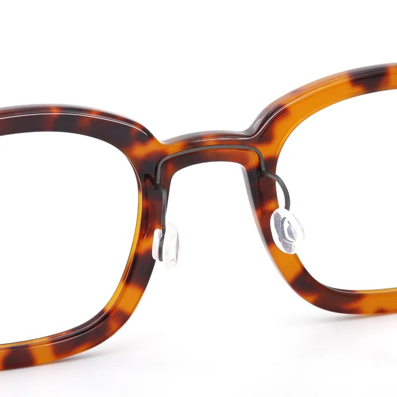 Muzz Unisex Full Rim Square Titanium Acetate Eyeglasses 1050 Full Rim Muzz