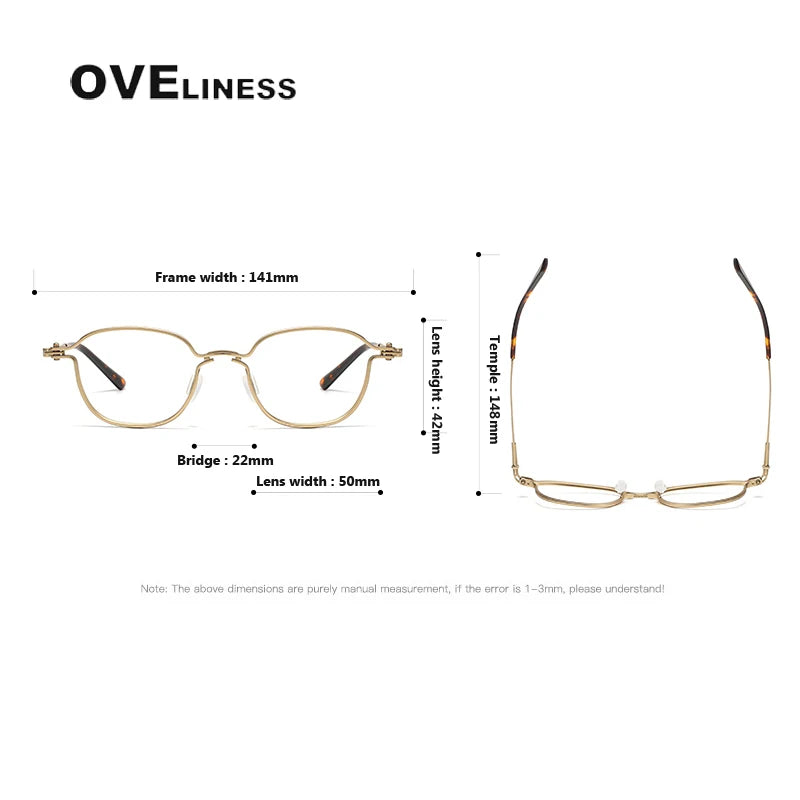 Oveliness Unisex Full Rim Round Titanium Eyeglasses C207 Full Rim Oveliness