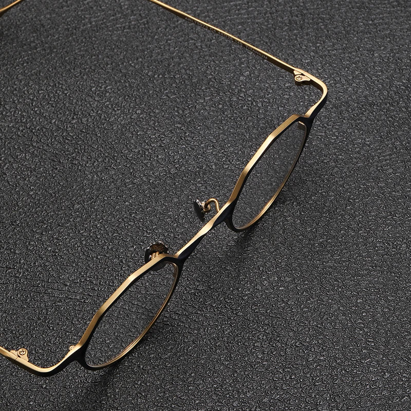 Gatenac Unisex Full Rim Small Polygon Titanium Eyeglasses Gxyj1464 Full Rim Gatenac