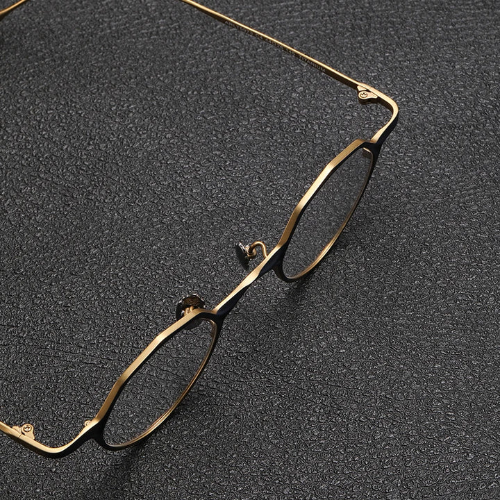 Gatenac Unisex Full Rim Small Polygon Titanium Eyeglasses Gxyj1464 Full Rim Gatenac