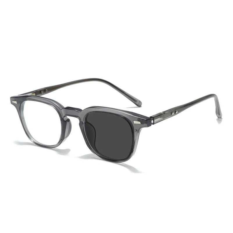 Kocolior Unisex Full Rim Square Acetate Eyeglasses L7156 Full Rim Kocolior Photochromic Gray