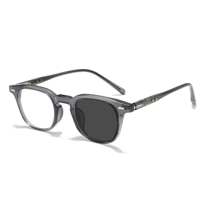 Kocolior Unisex Full Rim Square Acetate Eyeglasses L7156 Full Rim Kocolior Photochromic Gray