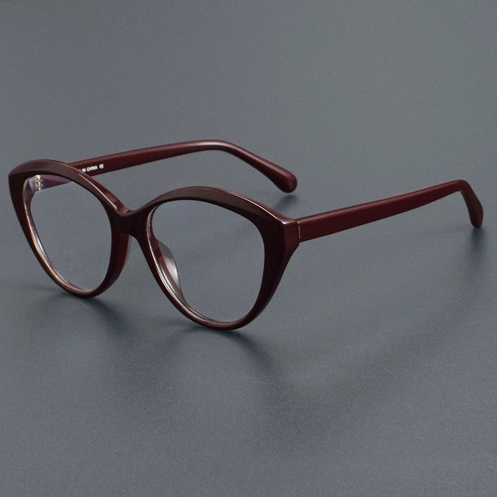 Hewei Unisex Full Rim Oval Cat Eye Acetate Eyeglasses 83464 Full Rim Hewei C4 CHINA