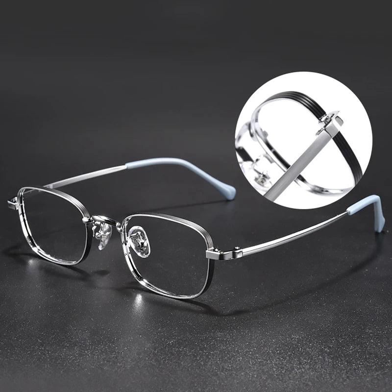 Muzz Unisex Full Rim Square IP Titanium Eyeglasses 836 Full Rim Muzz