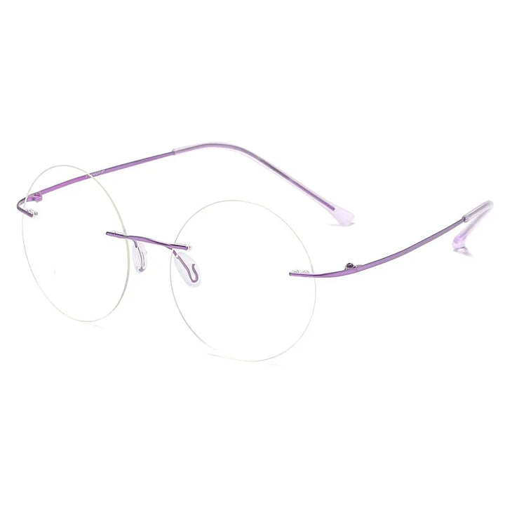 Momoja Women's Rimless Round Titanium Reading Glasses 729005