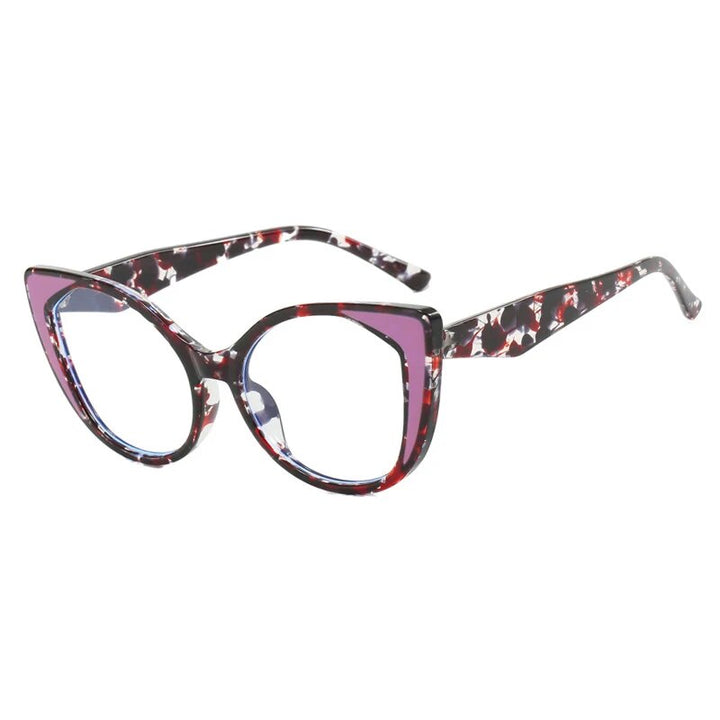 CCspace Women's Full Rim Cat Eye Tr 90 Titanium Hyperopic Eyeglasses R57025 Full Rim CCspace