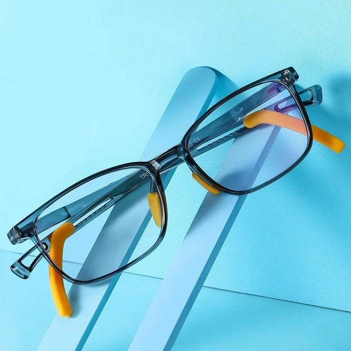 Vicky Youth Unisex Full Rim Square Tr 90 Titanium Eyeglasses 5109 Full Rim Vicky