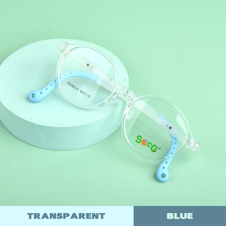 Secg Unisex Children's Full Rim Round Tr 90 Silica Eyeglasses 9924 Full Rim Secg C44