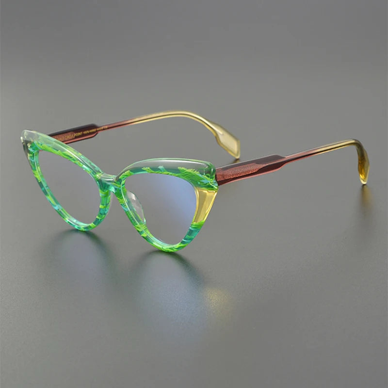 Nobler Unisex Full Rim Thick Cat Eye Acetate Eyeglasses 19334 Full Rim Nobler C1