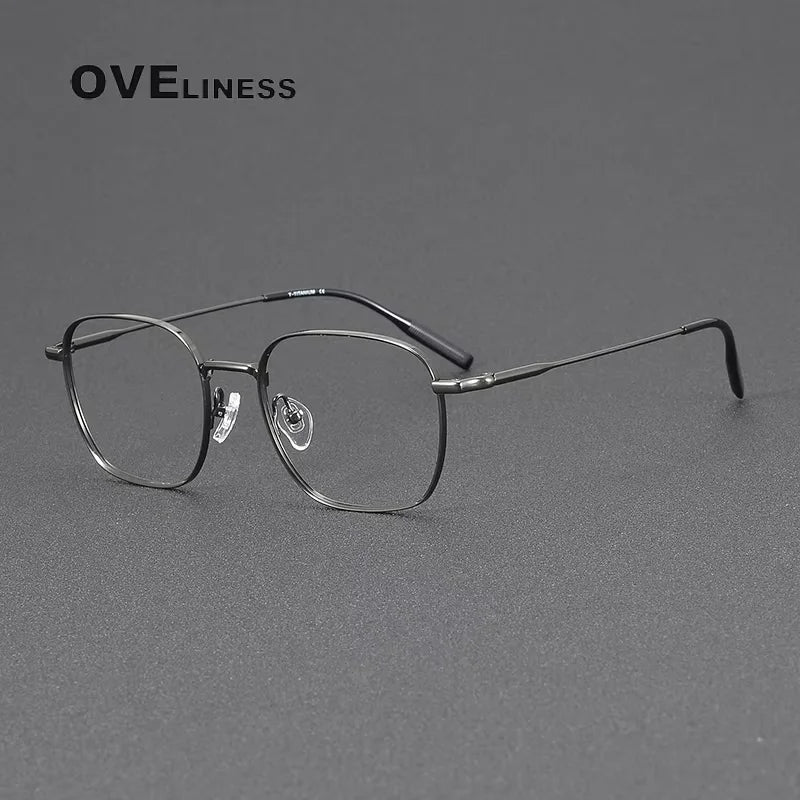Oveliness Unisex Full Rim Square Titanium Eyeglasses 81027
