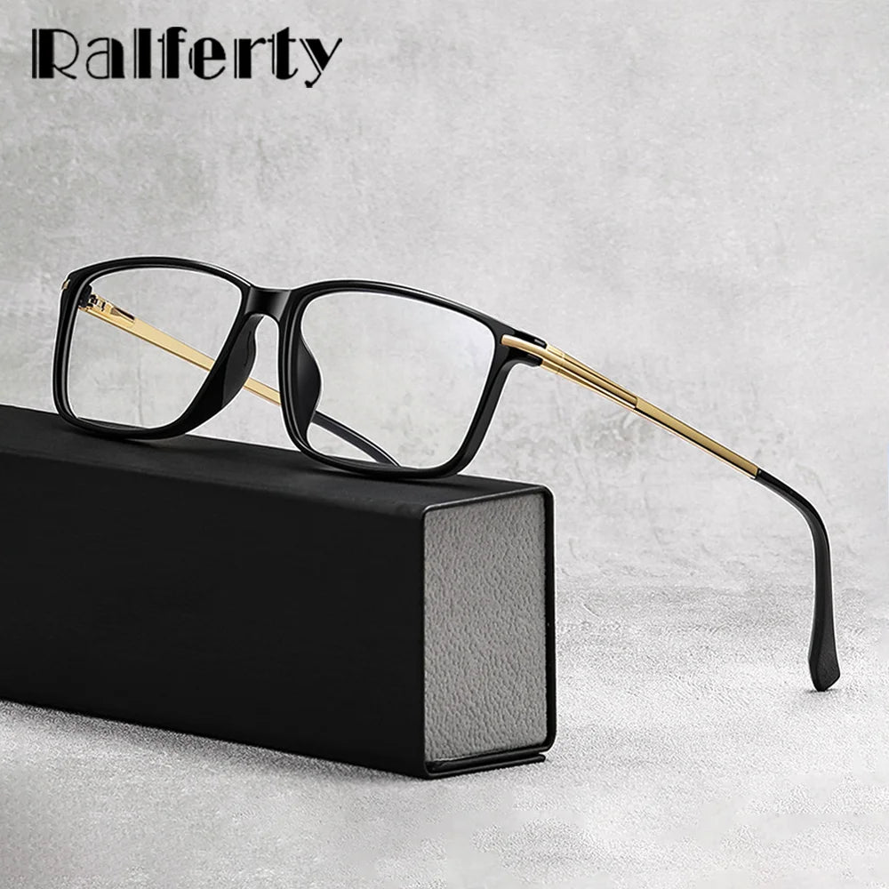 Ralferty Women's Full Rim Square Tr 90 Titanium Eyeglasses 895908