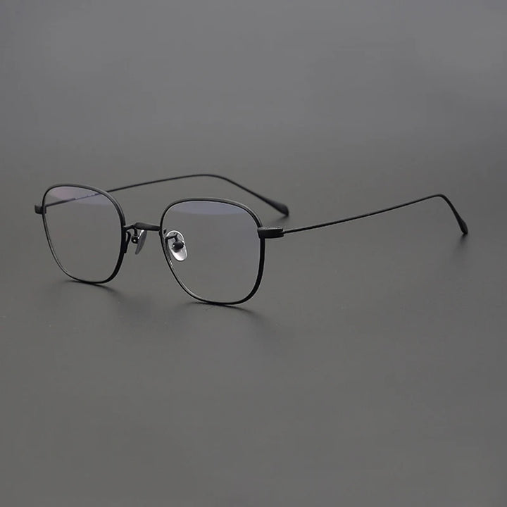 Black Mask Unisex Full Rim Polygon Square Titanium Eyeglasses 63199