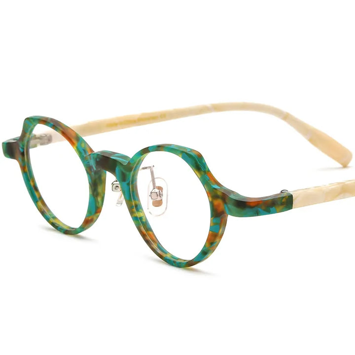 CCspace Unisex Full Rim Cat Eye Acetate Eyeglasses 56886 Full Rim CCspace C4Green