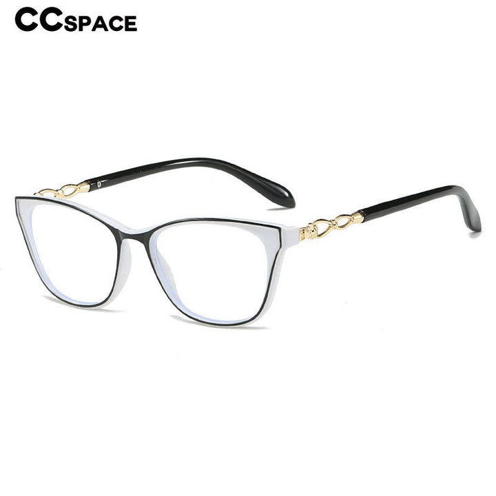 CCspace Women's Full Rim Square Acetate Hyperopic Reading Glasses 56156 Reading Glasses CCspace
