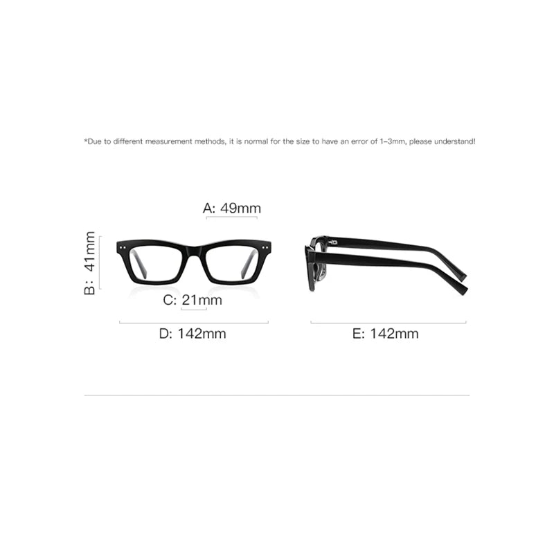 Reven Jate Unisex Full Rim Square Thick Tr 90 Alloy Eyeglasses 42191