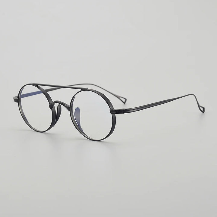 Gatenac Unisex Full Rim Double Bridge Titanium Eyeglasses Gxyj1473 Full Rim Gatenac