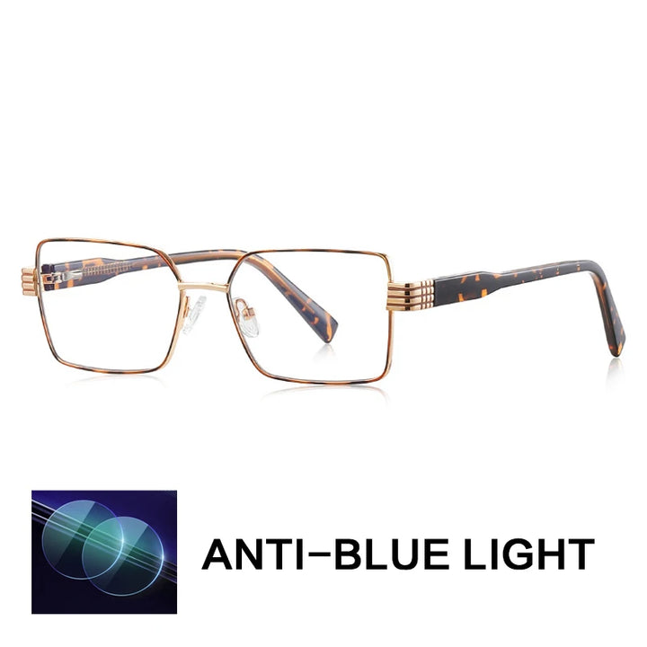 Gatenac Women's Full Rim Polygon Square Tr 90 Alloy Reading Glasses G3160