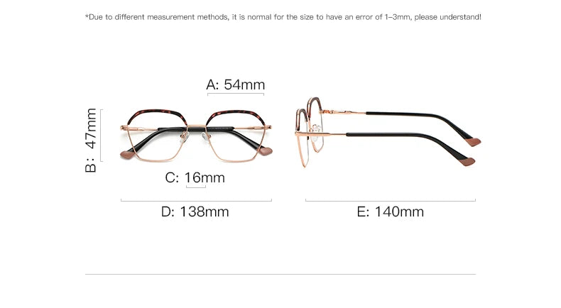 Vicky Women's Full Rim Polygon Alloy Reading Glasses 3017 Reading Glasses Vicky