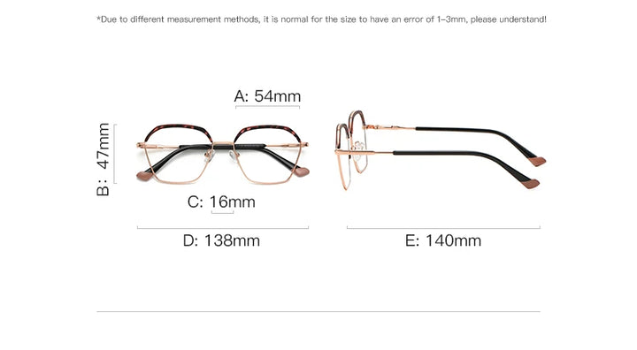 Vicky Women's Full Rim Polygon Alloy Reading Glasses 3017 Reading Glasses Vicky