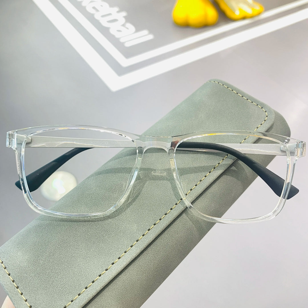 Xbora Unisex Full Rim Square Tr 90 Titanium Reading Glasses 13068