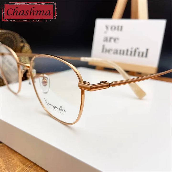Chashma Ottica Unisex Full Rim Small Round Square Titanium Eyeglasses 1202 Full Rim Chashma Ottica