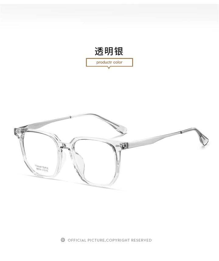 Reven Jate Unisex Full Rim Square Plastic Eyeglasses 8004 Full Rim Reven Jate   