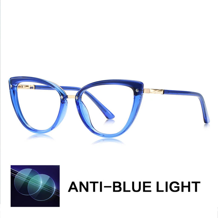 Gatenac Women's Full Rim Cat Eye Tr 90 Titanium Reading Glasses Gx2221