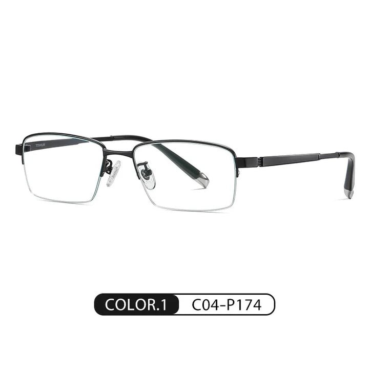 Handoer Women's Semi Rim Square Titanium Eyeglasses 0907 Semi Rim Handoer C1