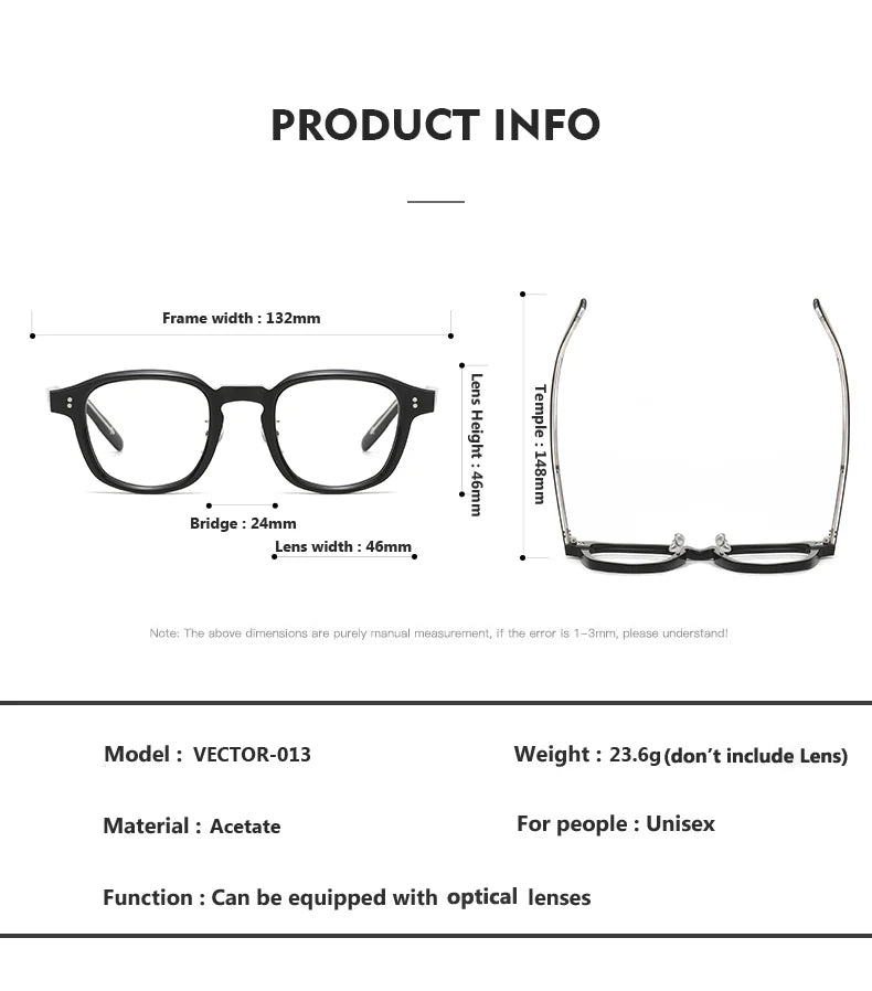 Oveliness Women's Full Rim Square Thick Acetate Eyeglasses 313013 Full Rim Oveliness