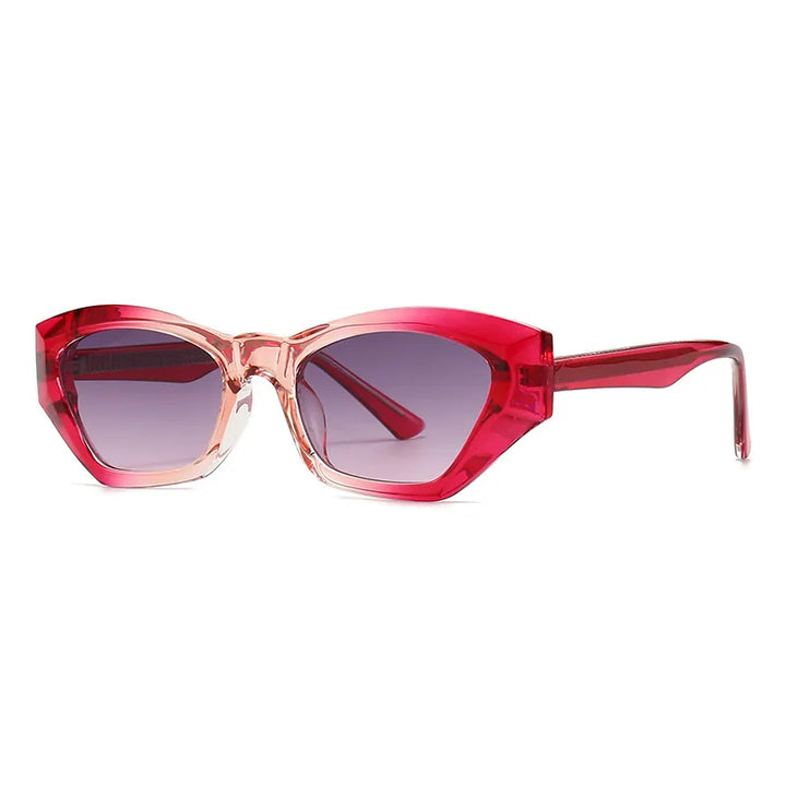 CCspace Unisex Full Rim Cat Eye Tr 90 Titanium Eyeglasses 56842 Full Rim CCspace CRed