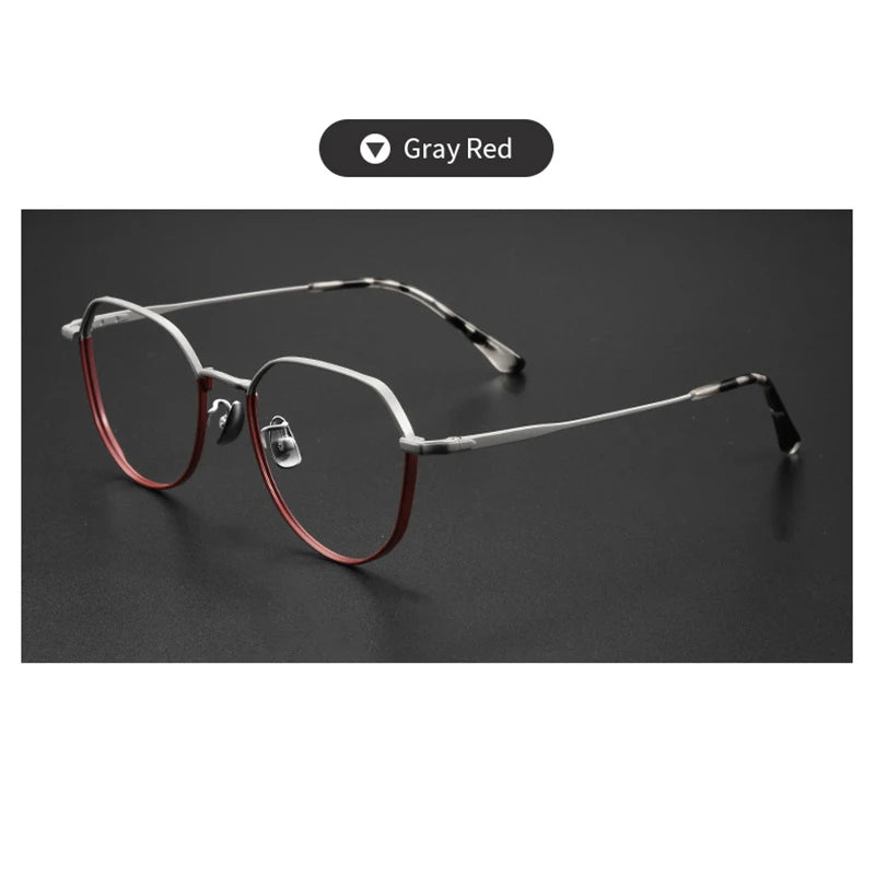 Xbora Unisex Full Rim Oval Square Titanium Eyeglasse 42051